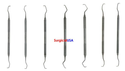 Gracey Curettes Set of 7 Double End Teeth Care Periodontal Dental Instruments