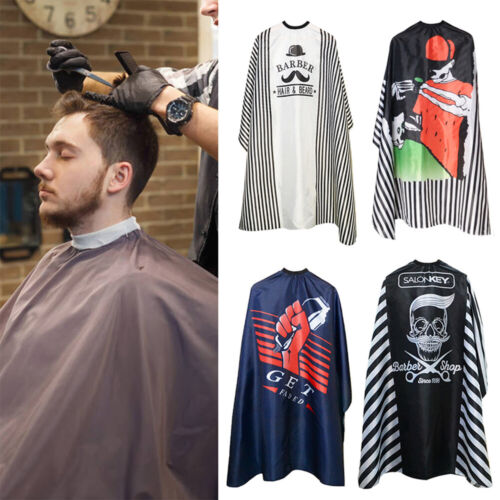 Cape de coupe de cheveux grand salon coiffeur robe de coiffeur tissu de coiffeur noir - Photo 1 sur 20