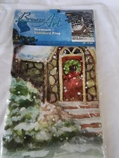 Breeze Art 28x40 Winter Church Garden Flag