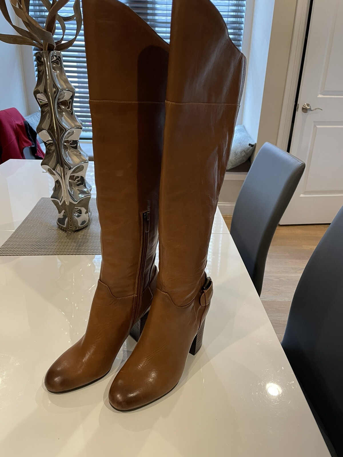 Vince Camuto Sydney Leather Brown knee 