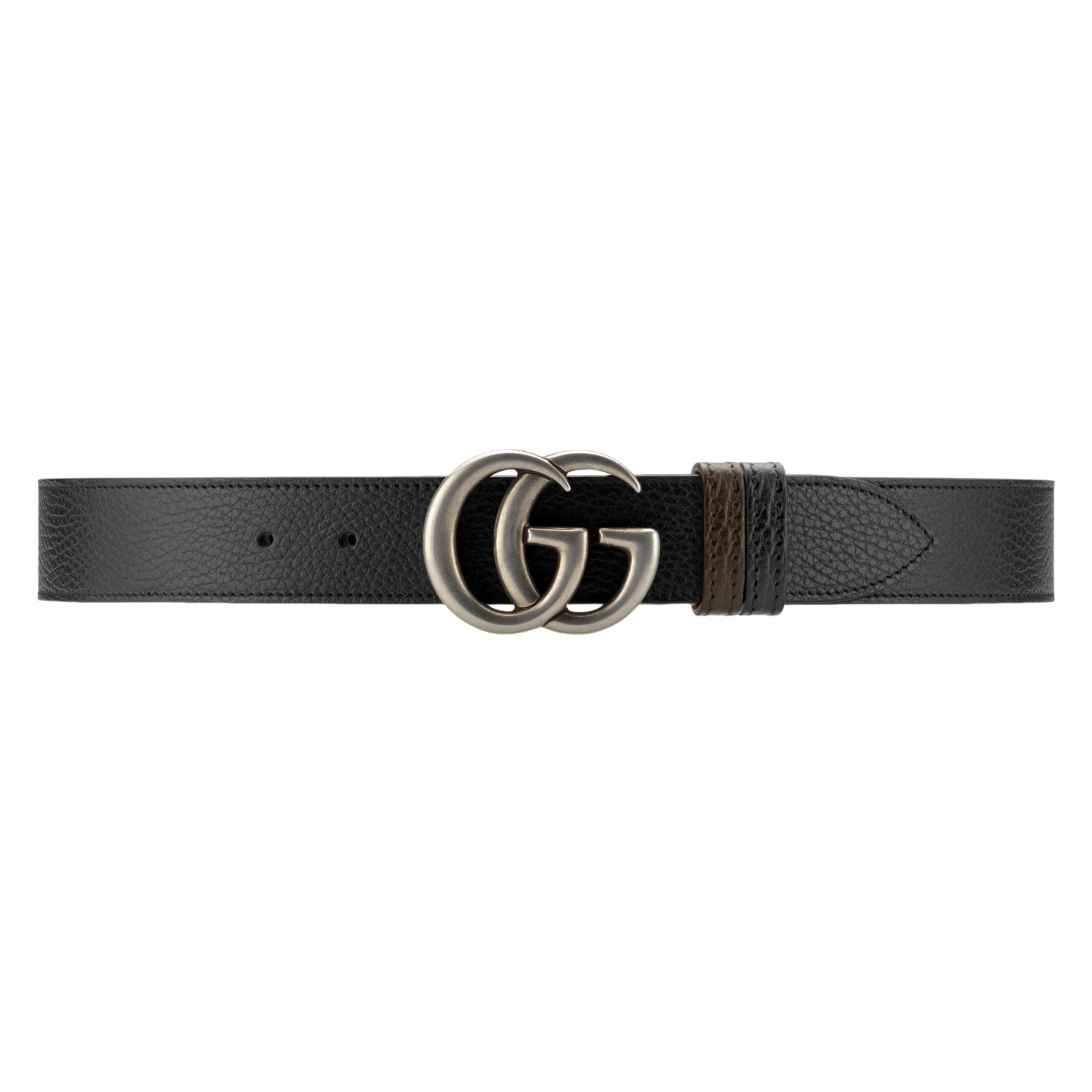 Ceinture réversible en cuir noir/marron GUCCI GG Marmont neuve et authentique