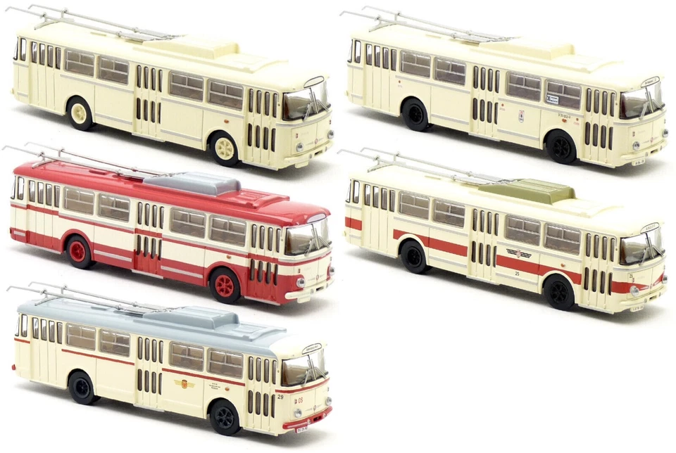 Brekina Skoda 9 Tr O-Bus Stadtbus Oberleitungsbus DDR Trolleybus Auswahl 1:87 H0