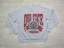 Vintage Ohio State University Crewneck Sweatshirt L Buckeye College Distressed