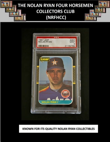 PSA 9 1987 Canadian Leaf Nolan Ryan #257 Baseball Card Old Mets Angels Rangers