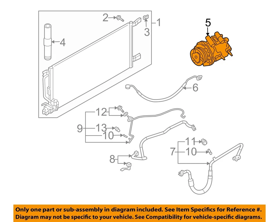 Compresor de aire acondicionado usado se adapta a: Buick Rendezvous 2005 3,6 grado A Foto 3 de 4