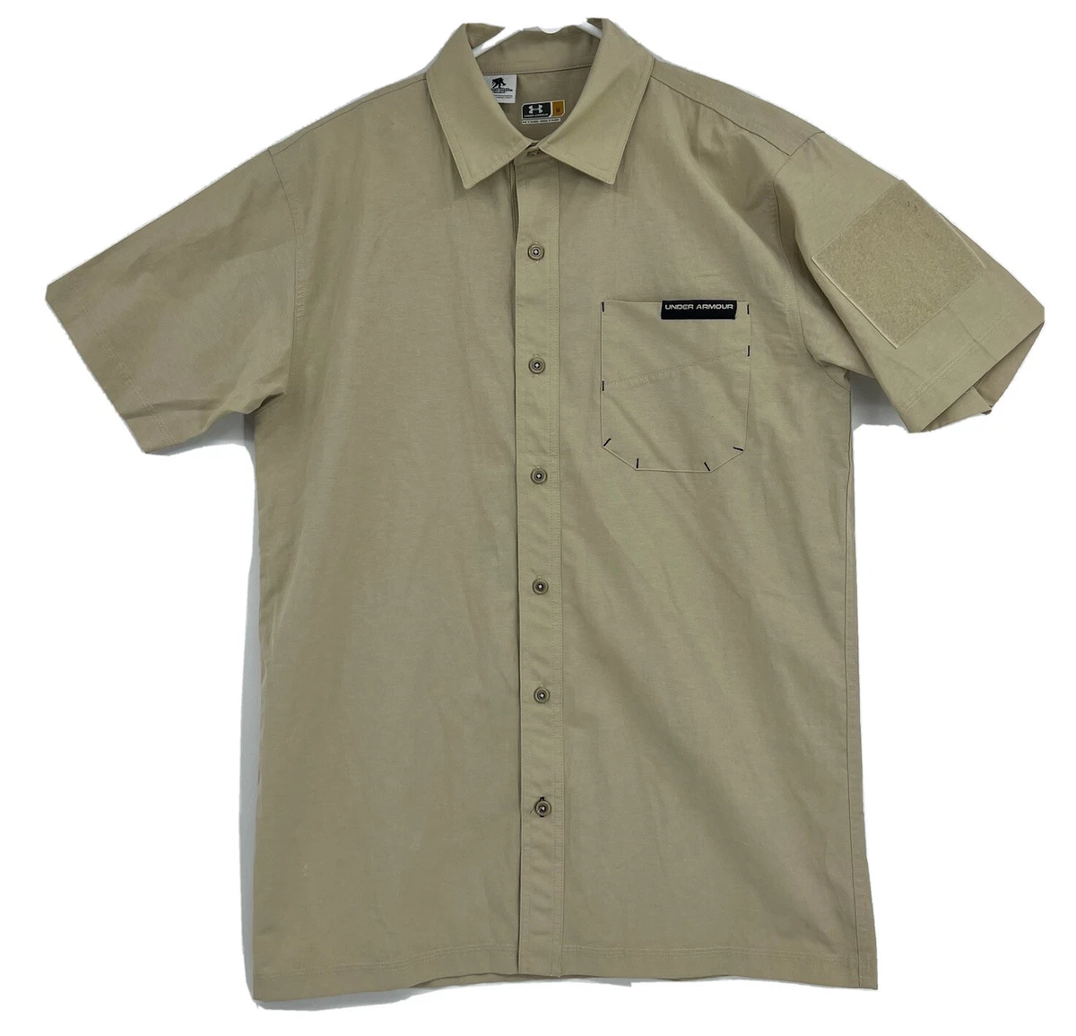 Under armour button best sale down short sleeve