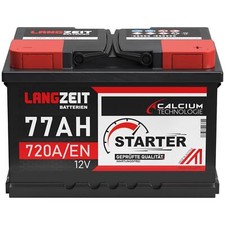 LANGZEIT STARTER Autobatterie 77AH 12V Ersetzt 70AH 72AH 74AH 75AH 80AH Batterie