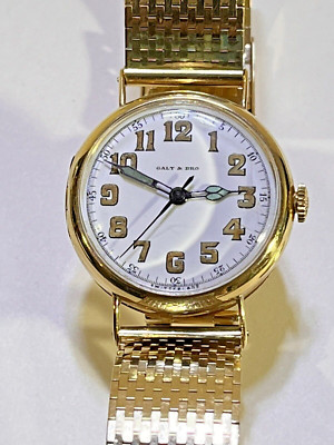 Patek Philippe for Galt & Bro 18K Watch W/14K Wristband 18 Jewels 69.7 Gr