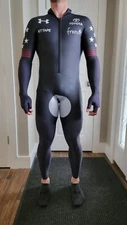 Under Armour Team USA speedskating rubber full body suit speedsuit skinsuit S  1