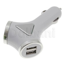 4 Port USB Car Charger Auto Plug Power Adapter Silver for Universal Devices