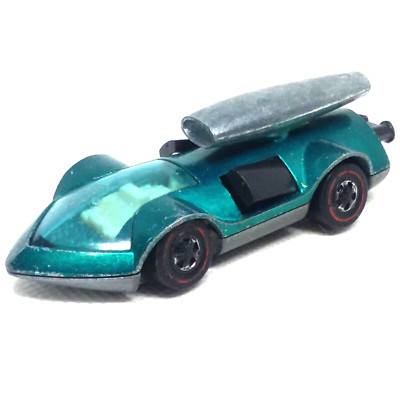 Hot Wheels Redline Rocket-Bye-Baby Car 1970 Aqua White Int. Made In Hong Kong