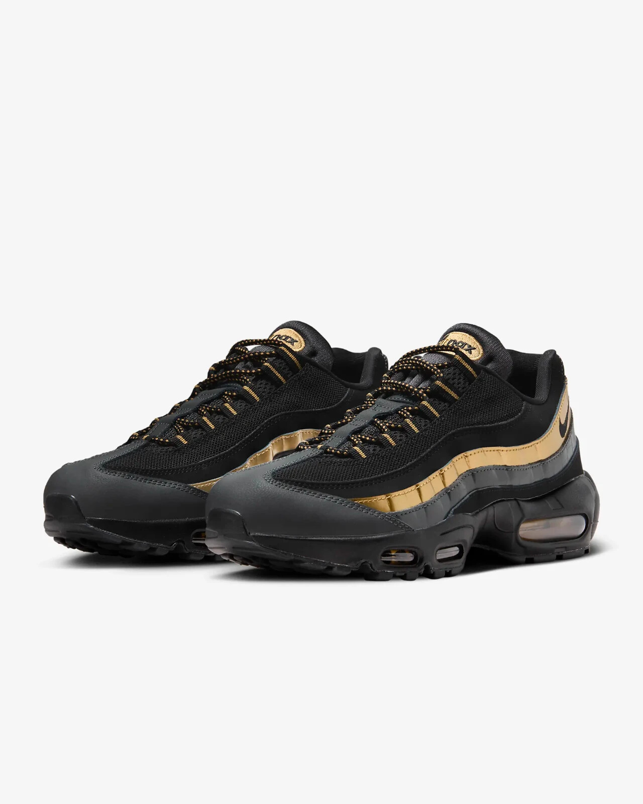 Nike Air Max 95 PRM US 15 Men's Black Gold Grey Anthracite Retro  538416 007 New thumbnail 18