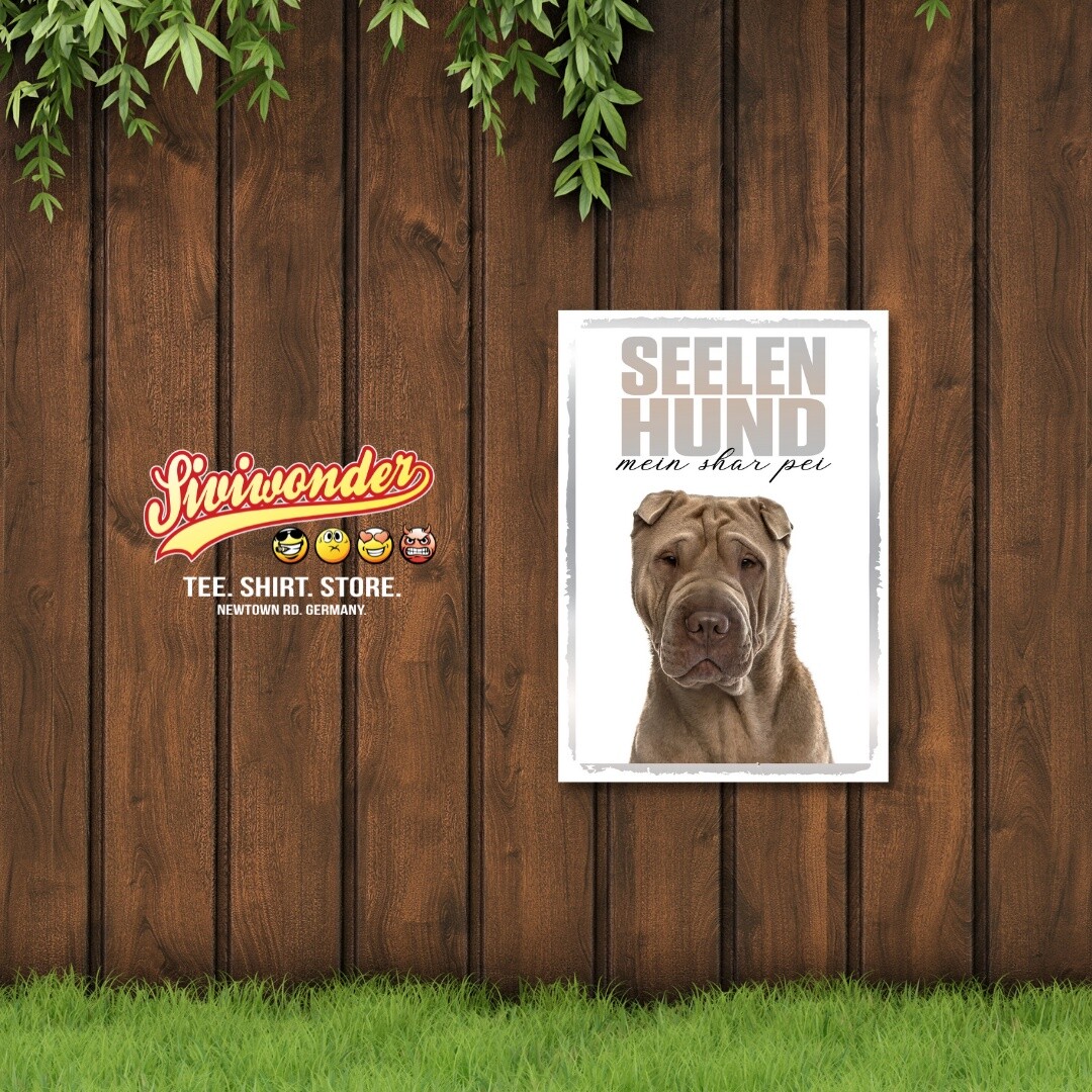 Warnschild 'Shar Pei Faltenhund' – Alu-Verbundplatte, 20 X 14 Cm, UV-beständig Für Garten & Tür
