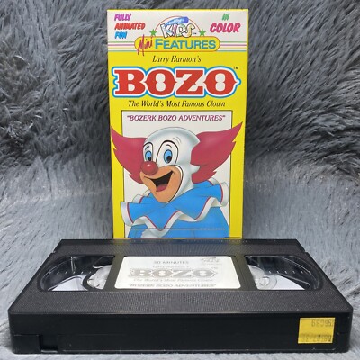 Bozo VHS 1992 Bozerk Bozo Adventures Rare Vintage 90s Animation