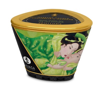 Shunga Erotic Art Massage Candle Zenitude/ Exotic Green Tea 5.7 Oz, New