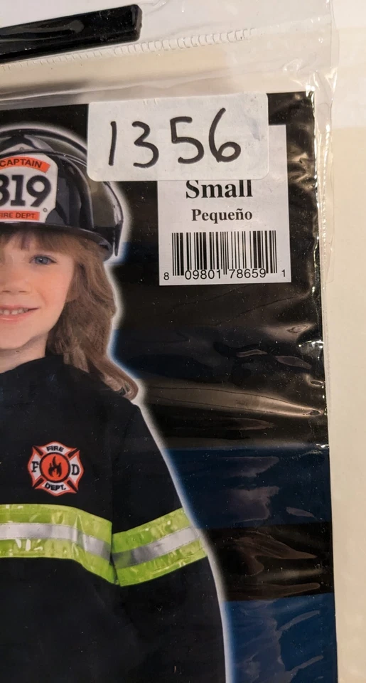 (SIN Casco) Disfraz Bombero Halloween NIÑO Talla PEQUEÑO 4-6 Años **LEER Foto 4 de 4