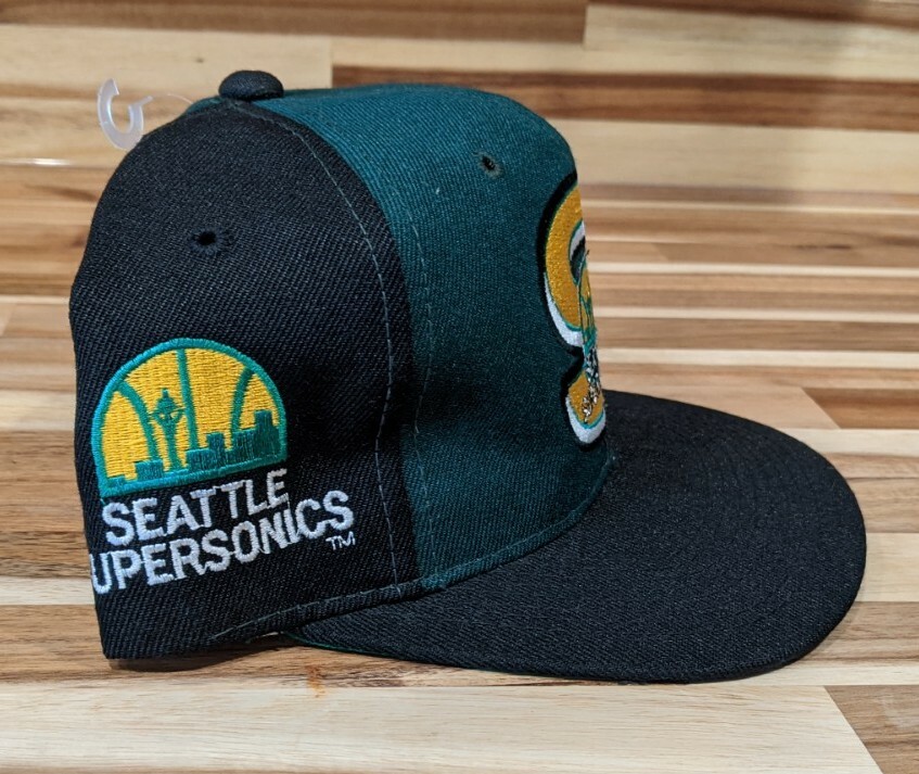 NOS rare 90s Vintage Sports Specialties Seattle Supersonics Snapback Hat NBA