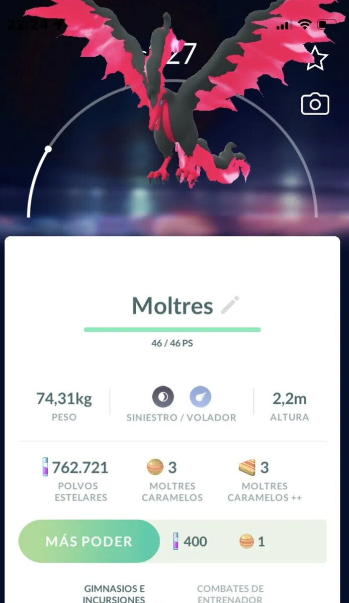 Shiny Moltres Pokemon Trade Go