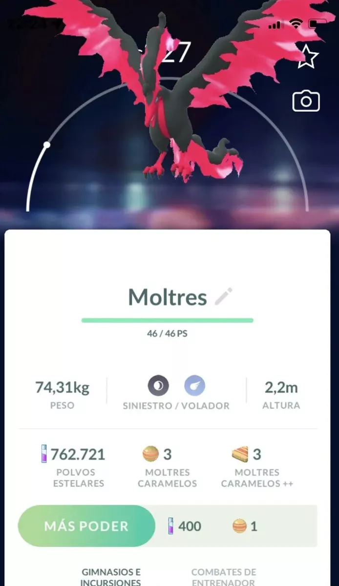 Pokemón Go- Moltres Galar - Legendary (NOT SHINY) - Trade 1 Million Or 30  Days