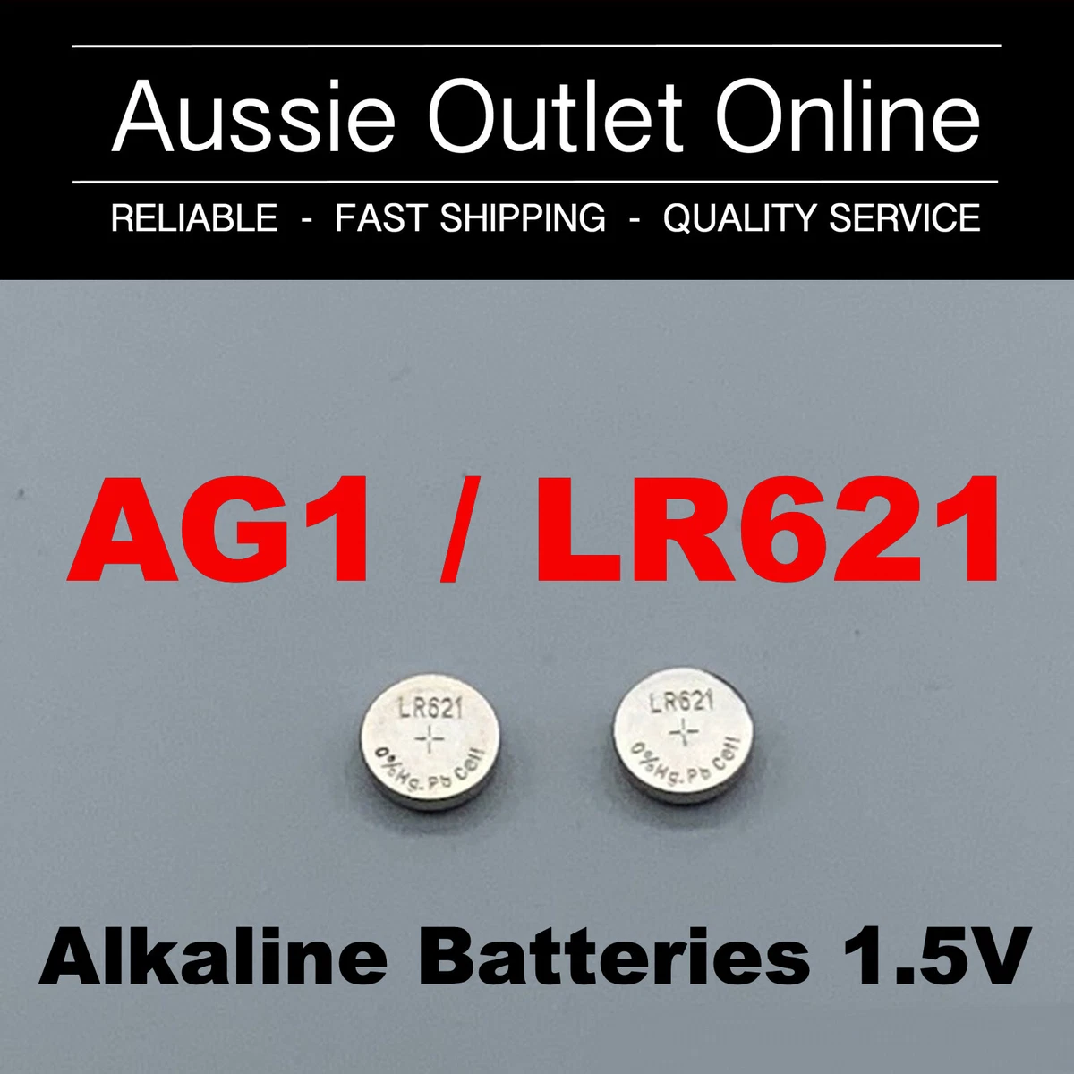 Quick Delivery 2pcs AG1 /LR621 Alkaline Button Battery Cell 1.5V - Stock in  AU