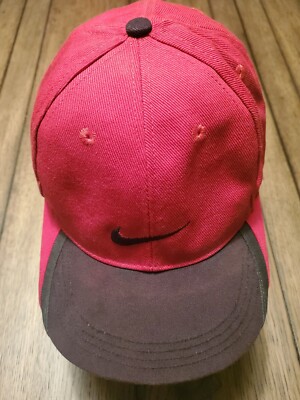 Nike Golf Adjustable Red Baseball Hat/Cap Tiger Woods Adjustable Unisex 