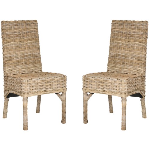 SAFAVIEH Beacon Side Chair Set of 2 | Natural | - Picture 9 of 10