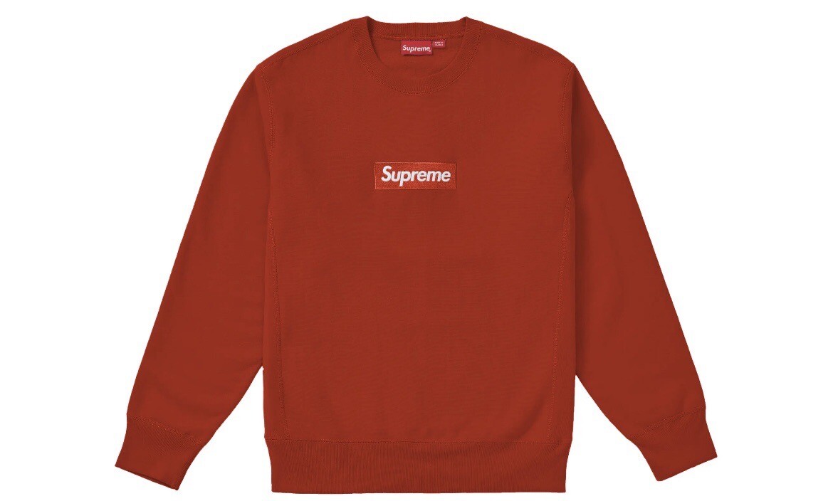 Supreme Box Logo Crewneck Sweatshirt Rust FW18 Size M Medium Supreme Box Logo Crewneck Sweatshirt Rust FW18 Size M Medium