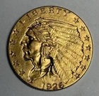 Mint State 1926 Indian Head Gold Quarter Eagle All Original U.S. $2.50 Low MS