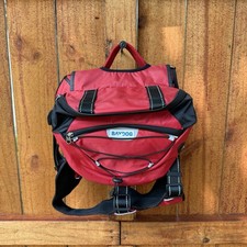 Baydog Saranac Dog Backpack Hiking Trail Pack XL Red For Dogs 80-110 Lbs