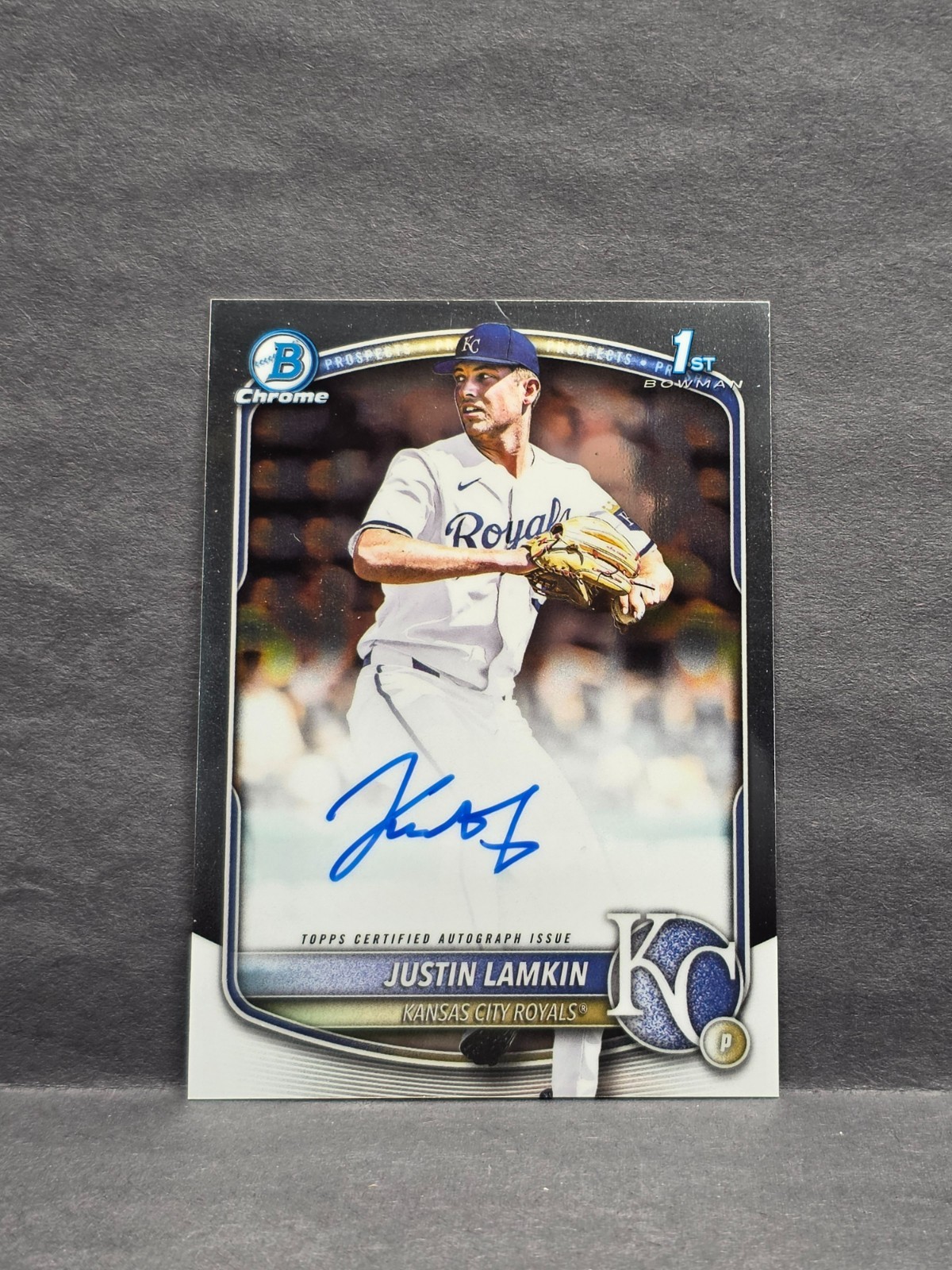 JUSTIN LAMKIN - 2025 Bowman Draft - Chrome Prospect 1st Auto #CPA-JLA Royals