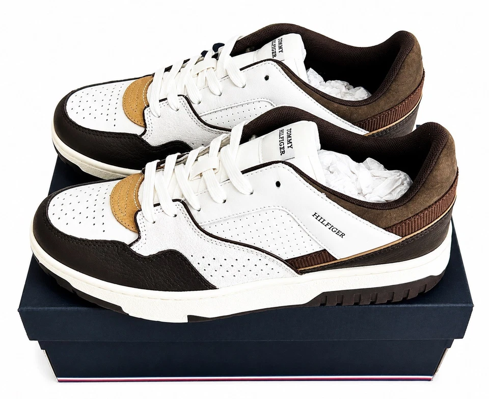 Tommy Hilfiger TH Basket Modern Street LTH Taille 42 Neuves Cuir FM0FM05211 - Photo 1/4
