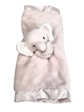 Just One You Carters Elephant Security Blanket Lovey Polka Dot Satin Trim Pink