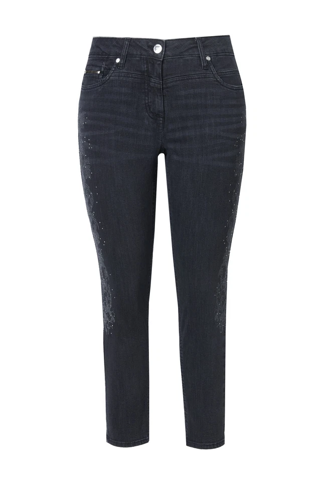 MIAMODA Damen große Größen Jeans Slim Fit Applikation 5 Pocket 835168