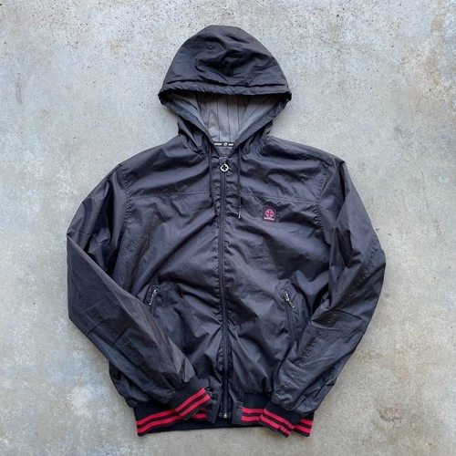 Independent Jacket Hooded Full Zip Men's Size Large Black Nylon Lined - product listing photo