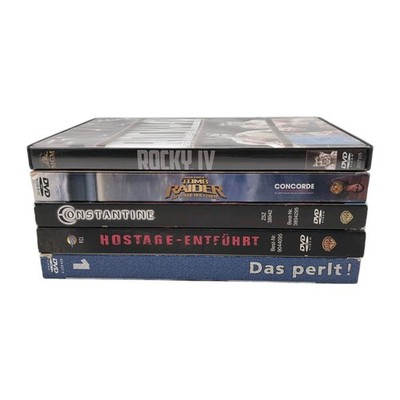 5 DVDs Paket | Constantine, Rocky IV, Hostage, Tomb Raider