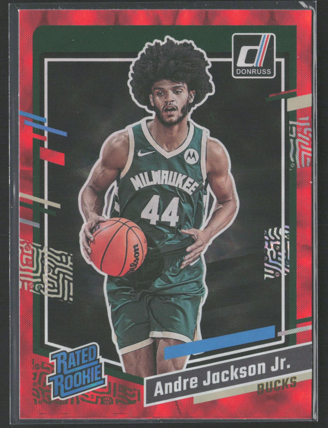 2023-24 Donruss #210 Andre Jackson Jr. Red LAZER