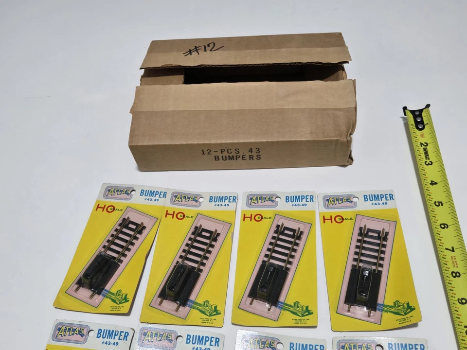 Винтажный 1960-е Atlas HO масштаб бамперы #43-49 (HO/N) новый из старых запасов чехол 10 #12 - Изображение 2 из 4