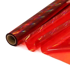 Iridescent Red Cellophane Wrap Roll 34" Wide x 50 Ft Baskets Gifts
