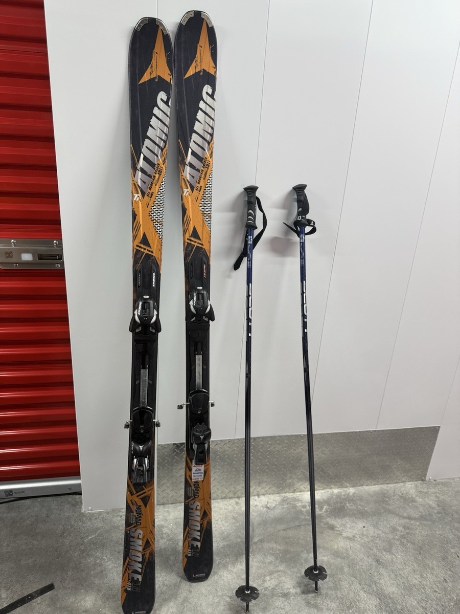 🌟🔥ATOMIC NOMAD SMOKE TI 178cm SKIS WITH ATOMIC W/ SCOT POLLS