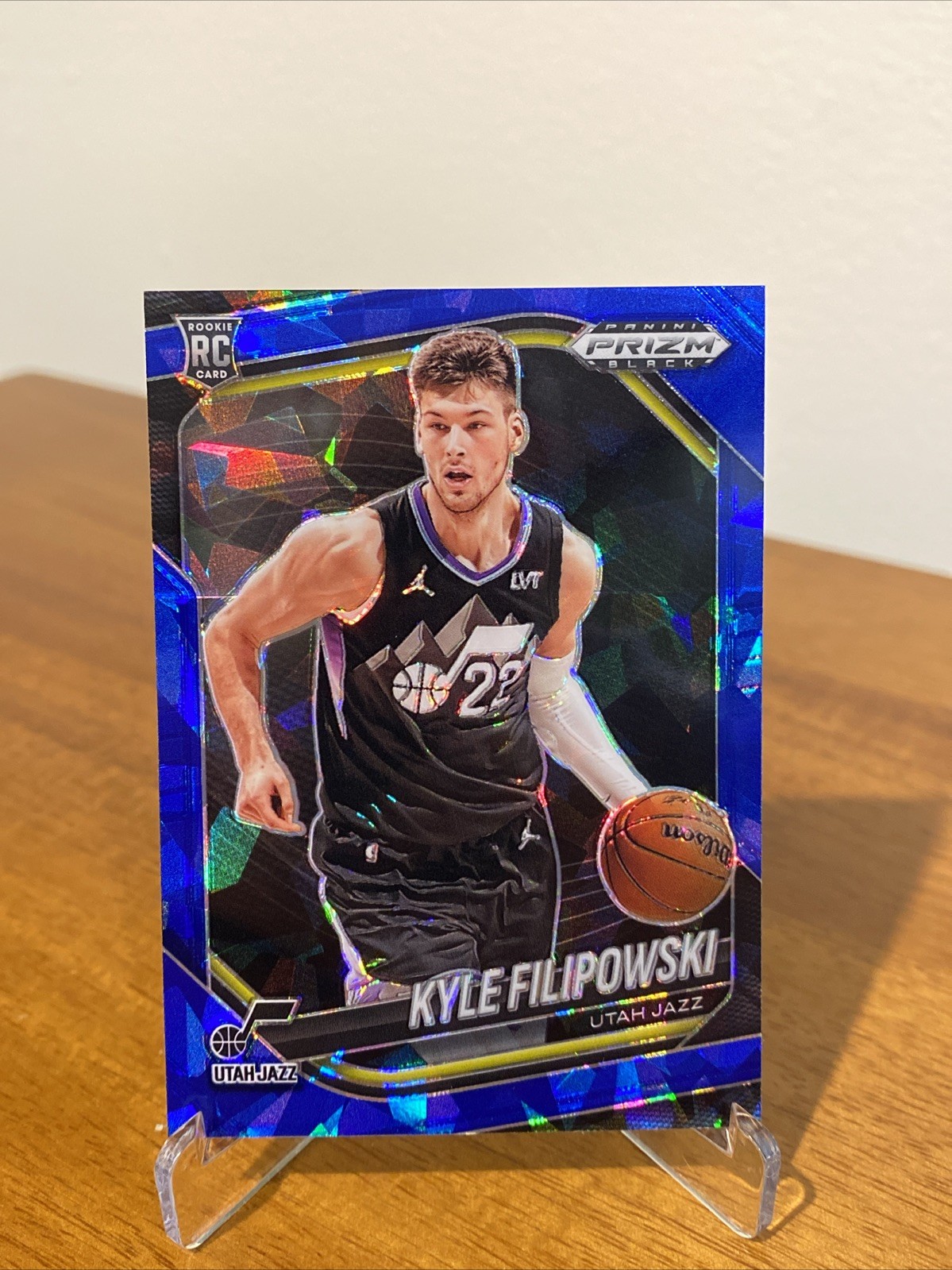 2024-25 Panini Prizm Black Kyle Filipowski #125 Blue Ice Prizm /125 RC