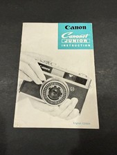 Canon Canonet Junior Camera Instructions....Free Shipping
