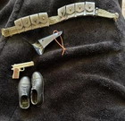 VTG. 1964 Hasbro GI-Joe Colt 45 W/ Holster Cartridge Pouches, Web Belt ShoesNICE