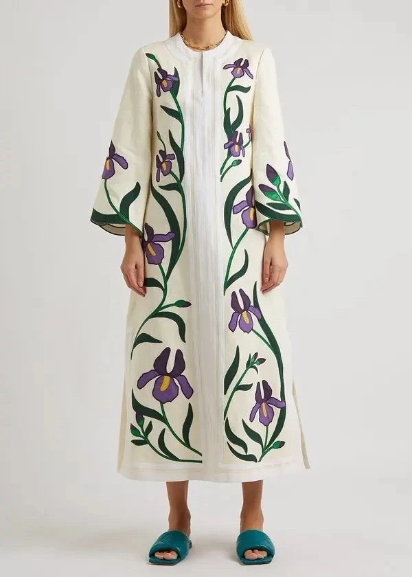 green emerald velvet dress Tory Burch