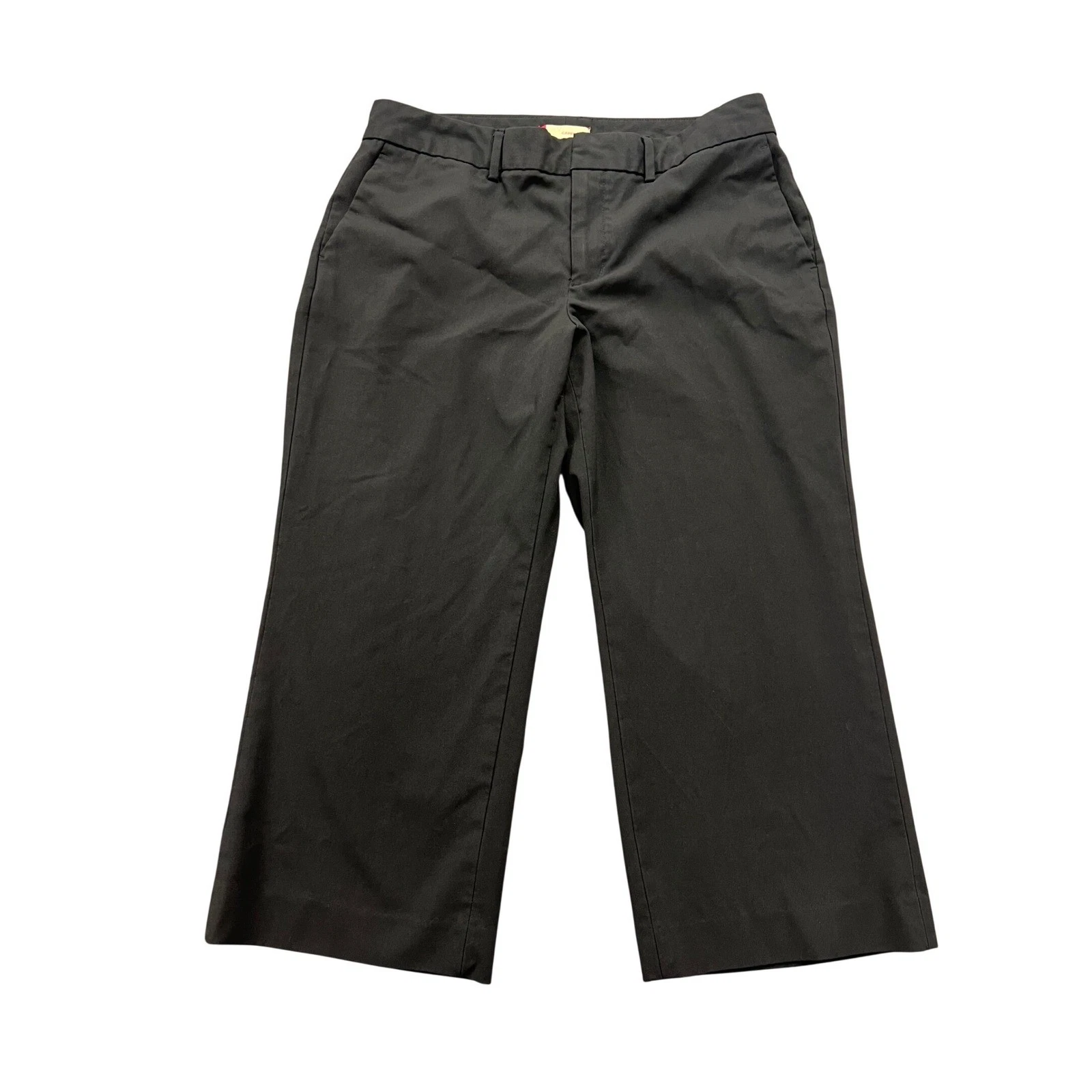 Gap Favorite Trouser Capri Womens 12 Black Wide Leg GapStretch Cropped Pants