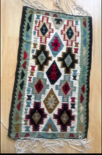 Multicolour Geometric Fringed Rectangle Rug 16 x 30 in, Adults, Any Room