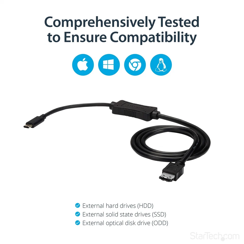 StarTech USB3C2ESAT3 eSATA/USB Data Transfer Cable - Image 3 of 4