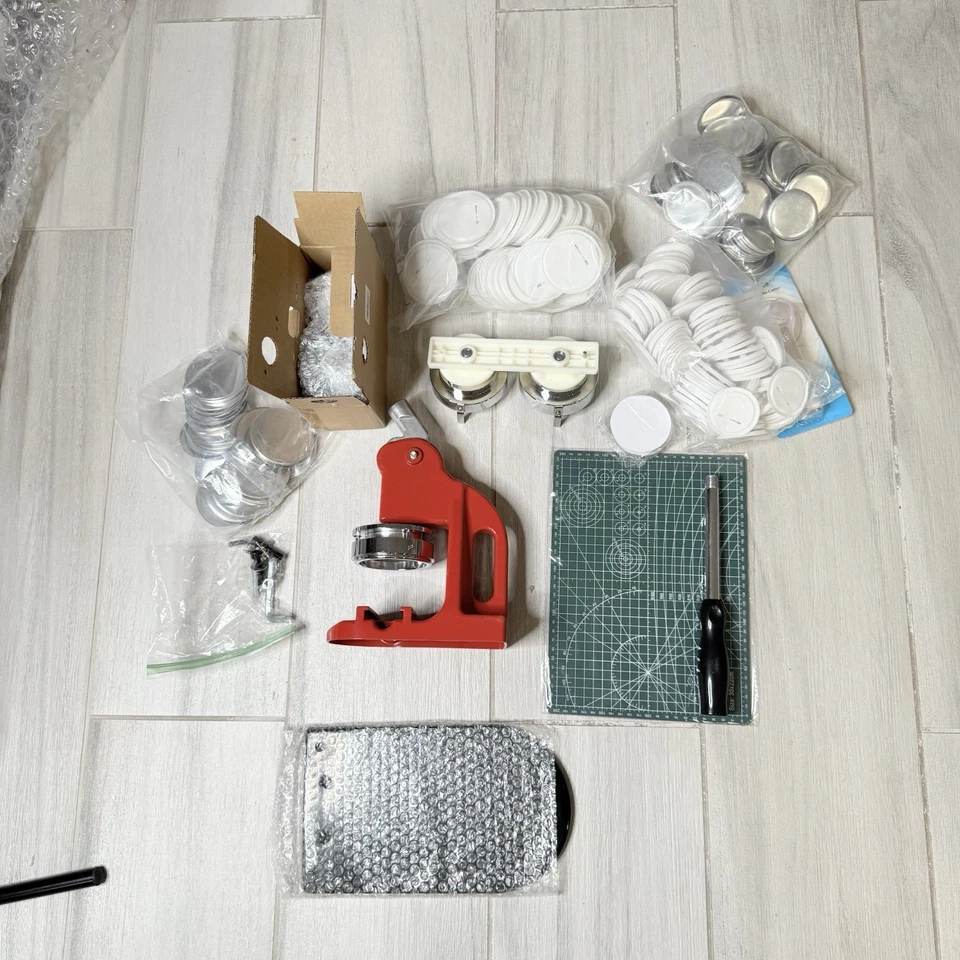 Button Maker Machine Set, Multiple Sizes Button Maker Machine 58+75mm, Push P... - Image 2 of 4