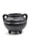 Vntg Roseville Pottery Ceramic Pot -Matte Black