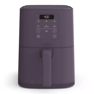 Bella 4qt Slim Digital Air Fryer EverGood Ceramic Nonstick 6-in-1 Compact