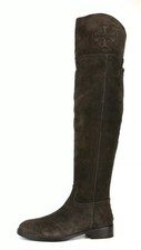 TORY BURCH SIMONE OVER-THE-KNEE SPLIT SUEDE BOOT CAFE BROWN $575 NIB SIZE 7